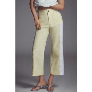 NWT Anthropologie Colette Embroidered Crop Wide Leg Pants - Size 28 Petite